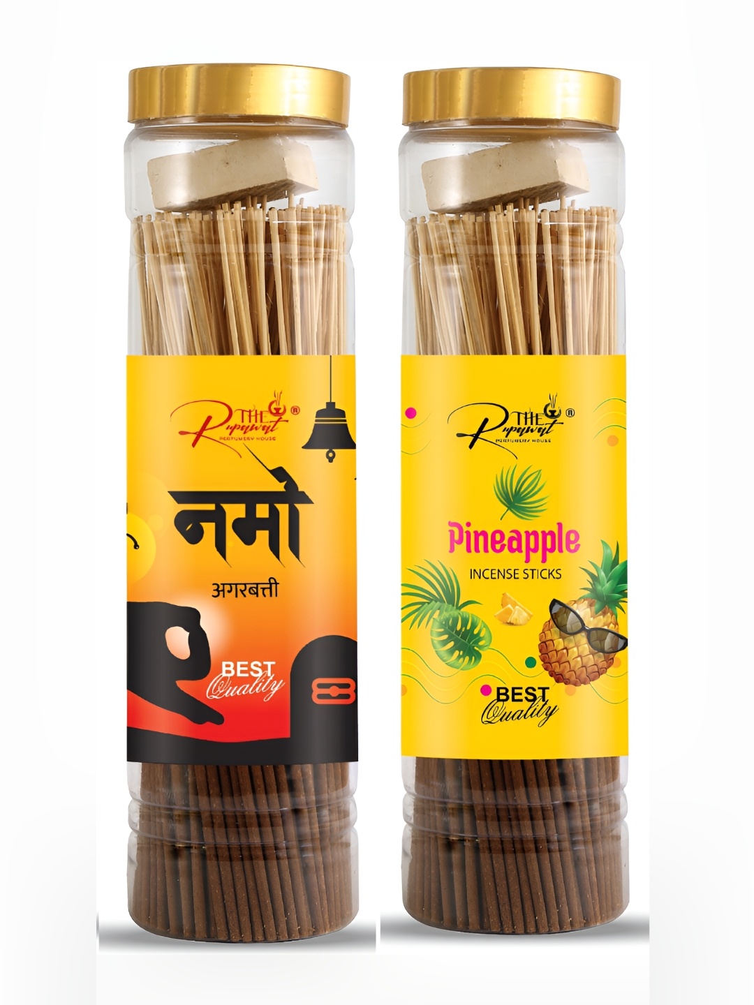 

THE RUPAWAT Perfumery House 2-Pcs Pineapple & Namo Incense Sticks, Brown