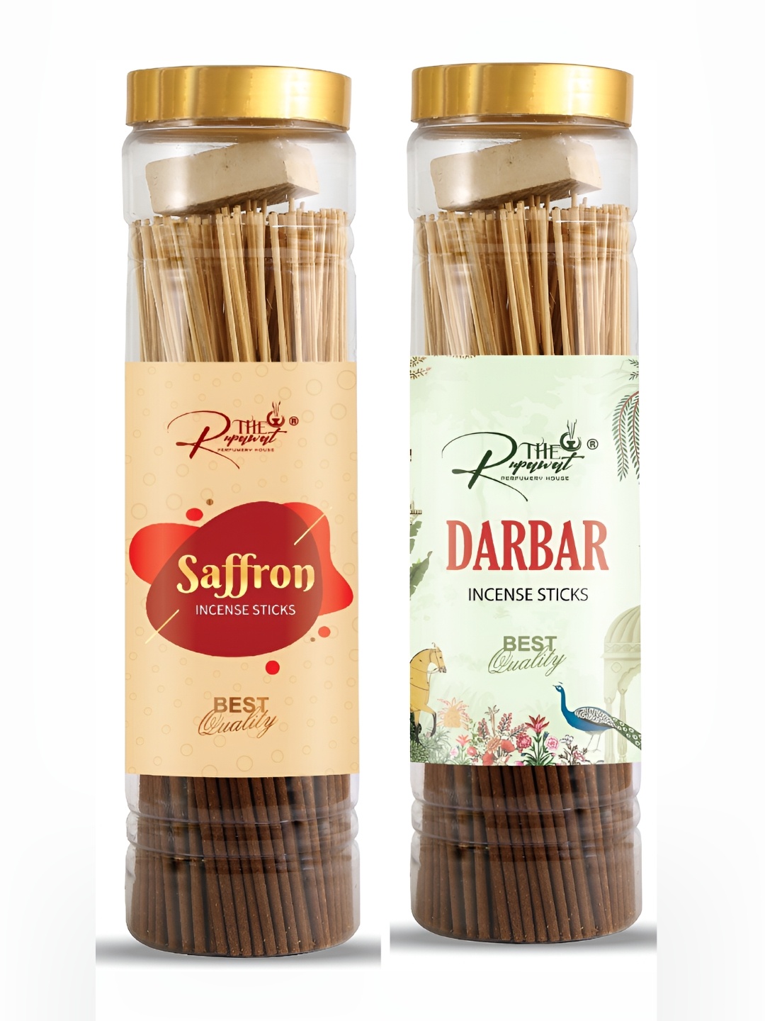 

THE RUPAWAT Perfumery House 2-pcs Brown Saffron & Darbar Incense Sticks