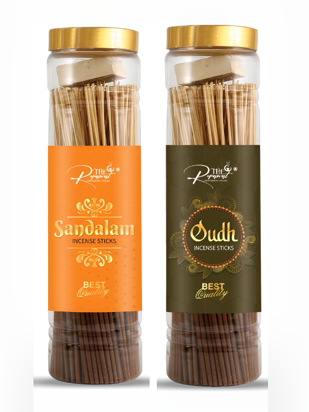 

THE RUPAWAT Perfumery House 2-pcs Sandalam & Oudh Incense Sticks, Brown
