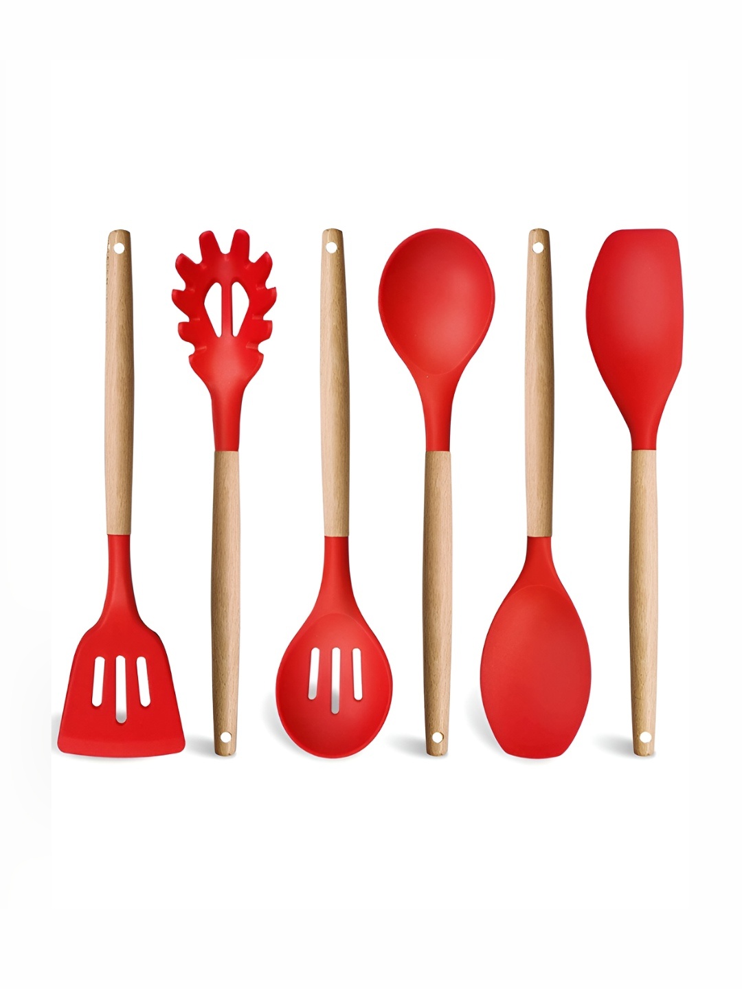 

P-Plus International Red 6 Pieces Cooking Spatulas