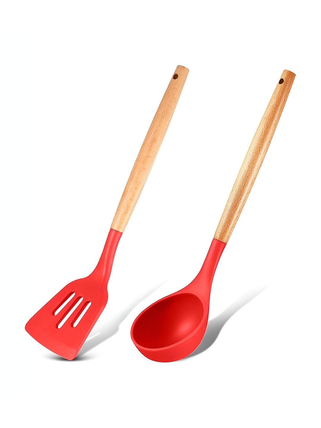 

P-Plus International Red 2 Pieces Wooden Spatula