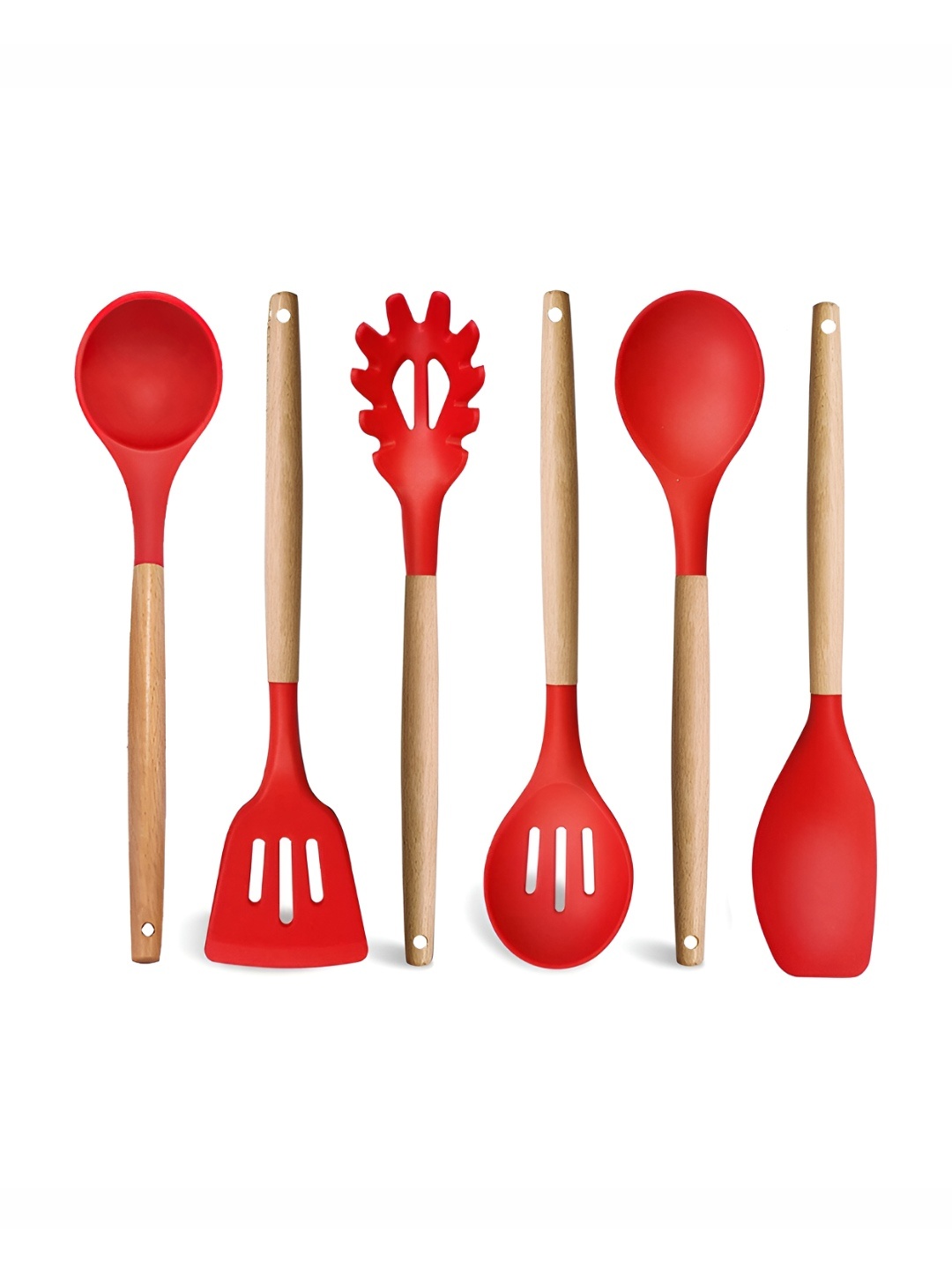 

P-Plus International Red 6 Pieces Cooking Spatulas