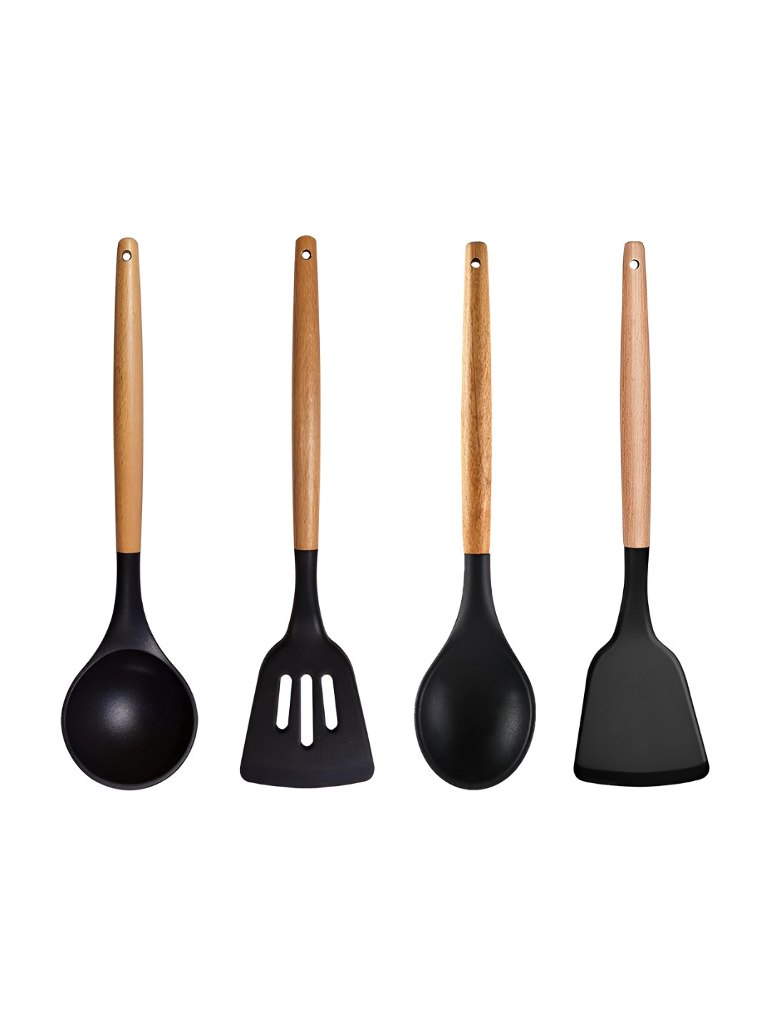 

P-Plus International Black 4 Pieces Wooden Spatula