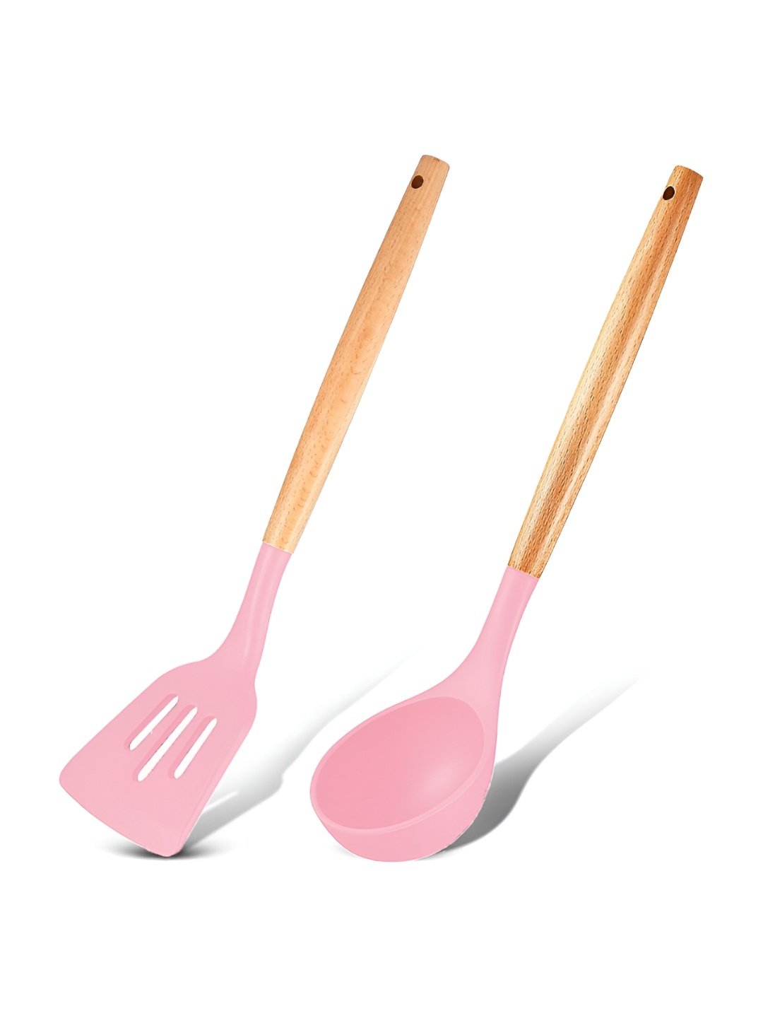 

P-Plus International Pink 2 Pcs Wooden Spatula