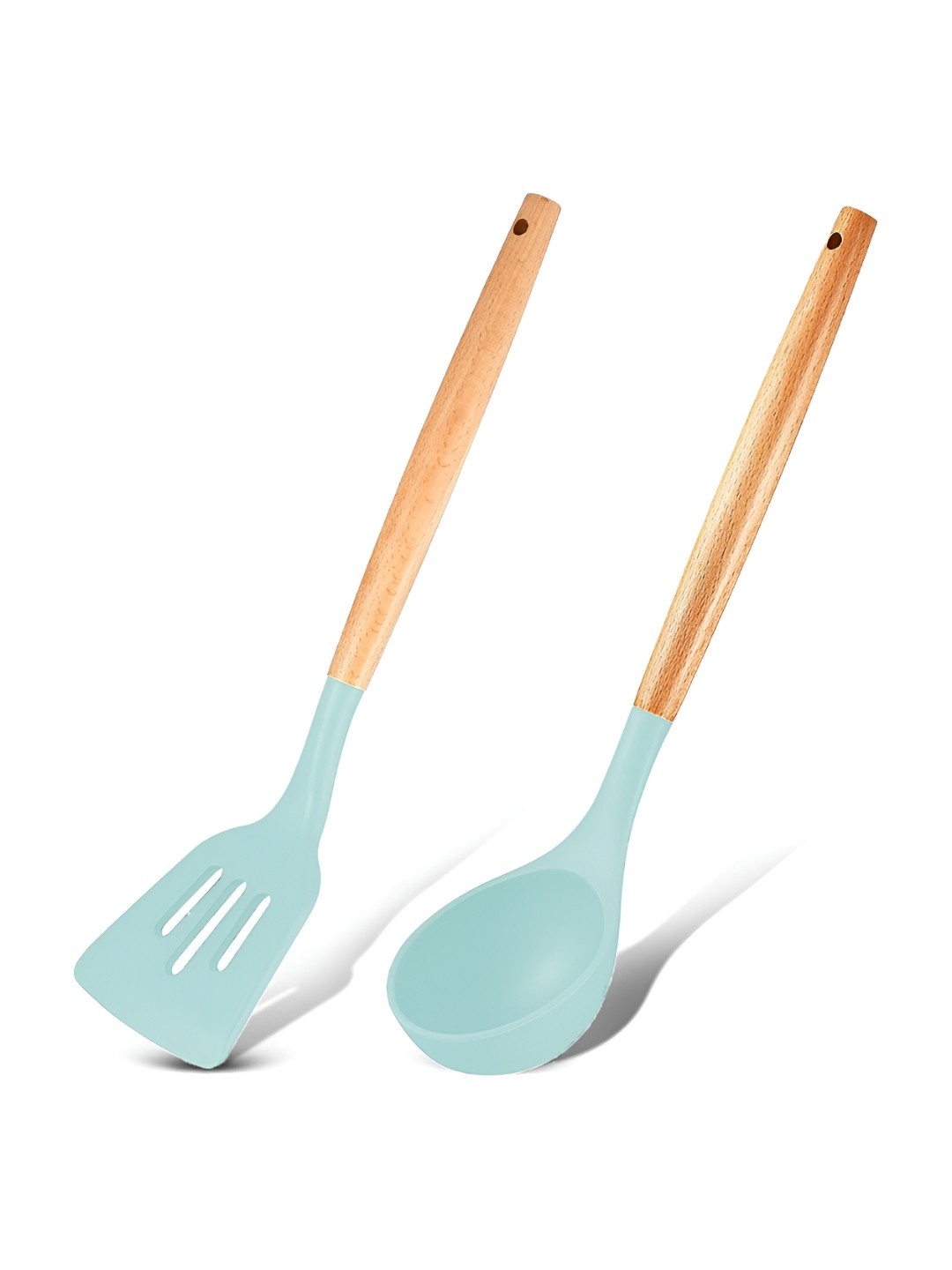 

P-Plus International Green 2Pcs Wooden Spatula Set