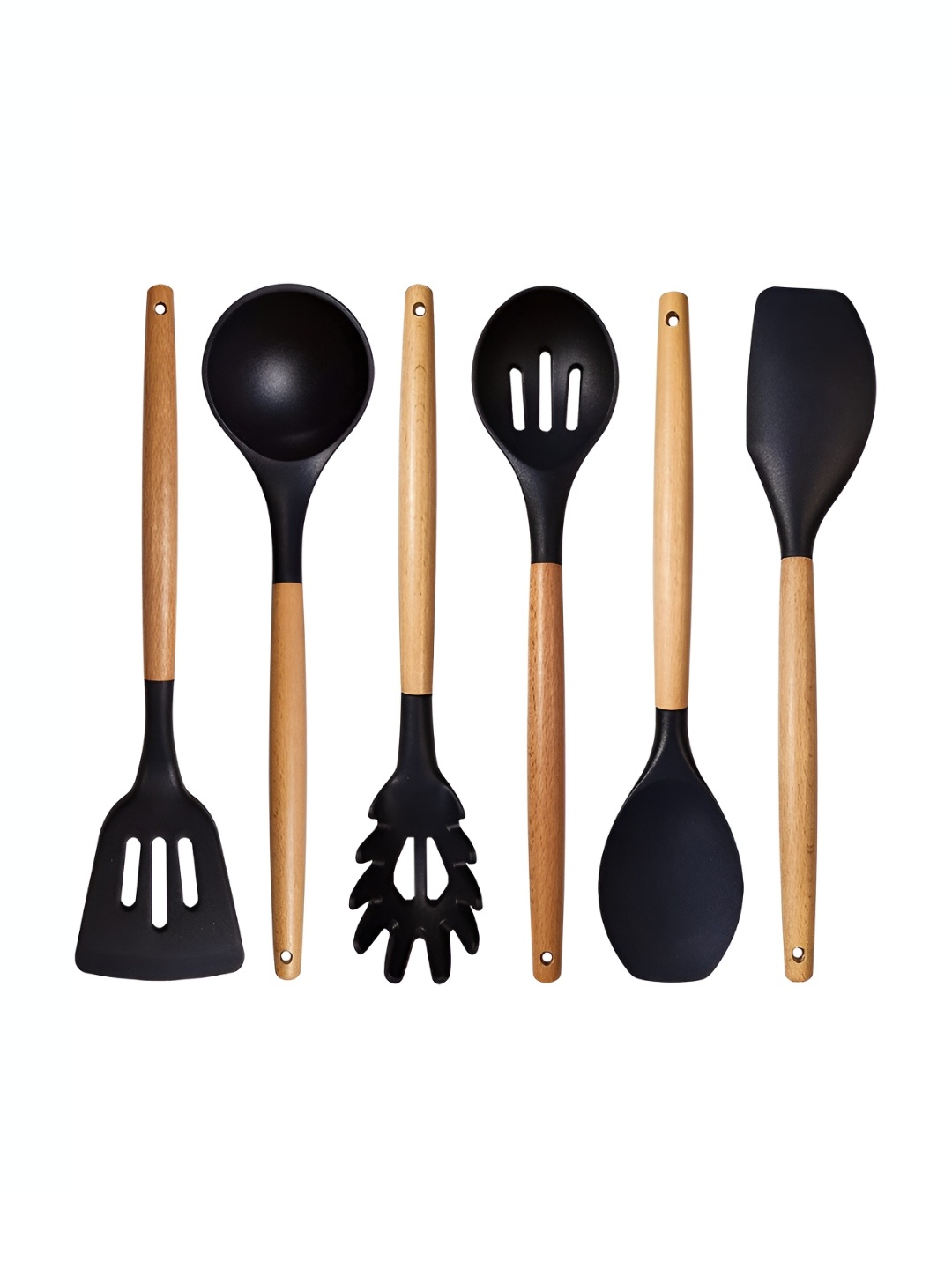 

P-Plus International 6-Pcs Black Non-Stick Spatula