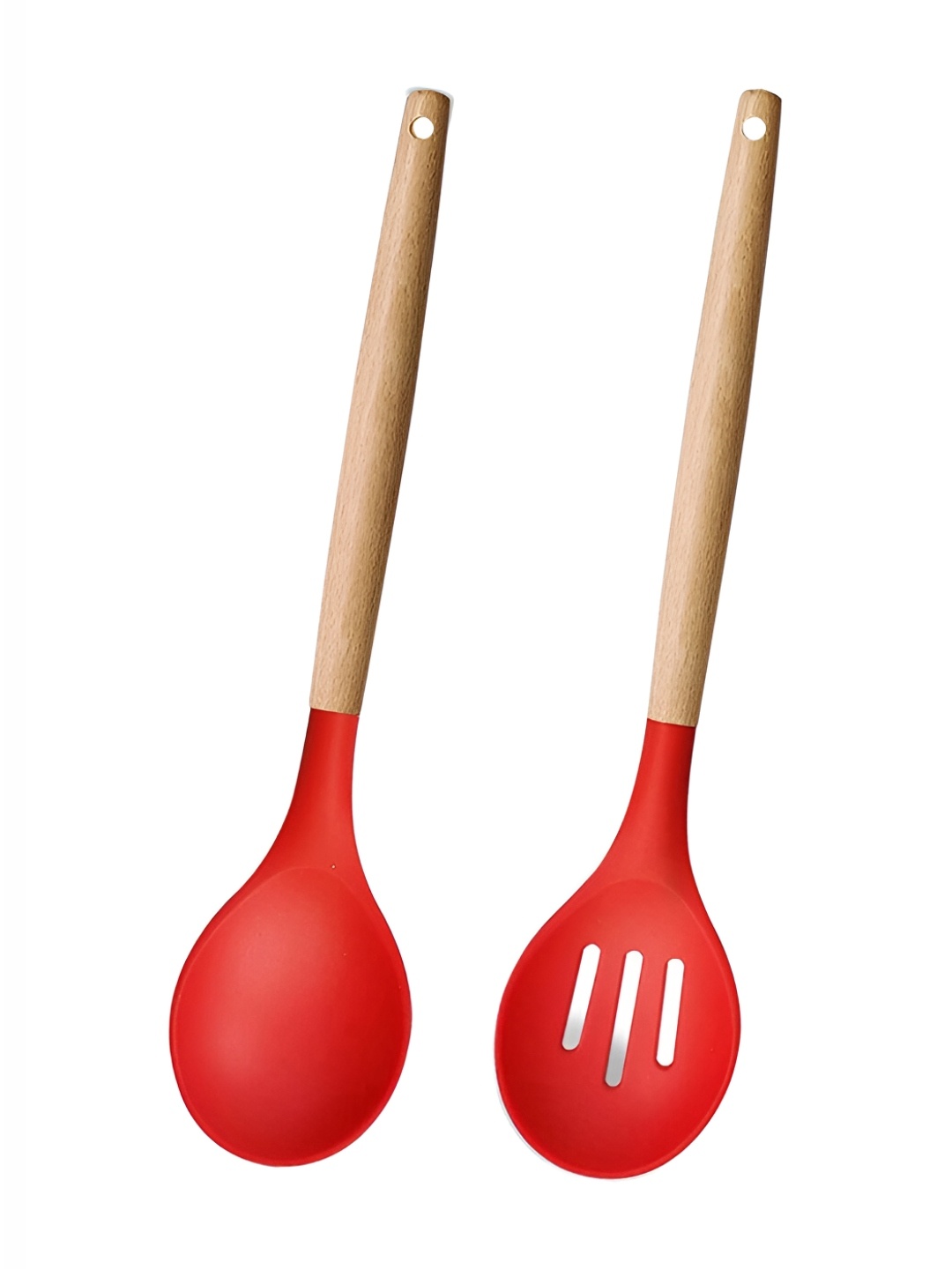 

P-Plus International Red 2 Pieces Wooden Spatula Set