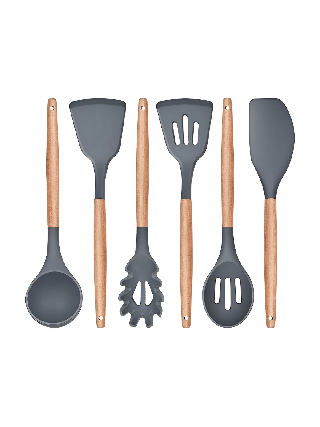 

P-Plus International 6 Pieces Grey Wooden Spatulas
