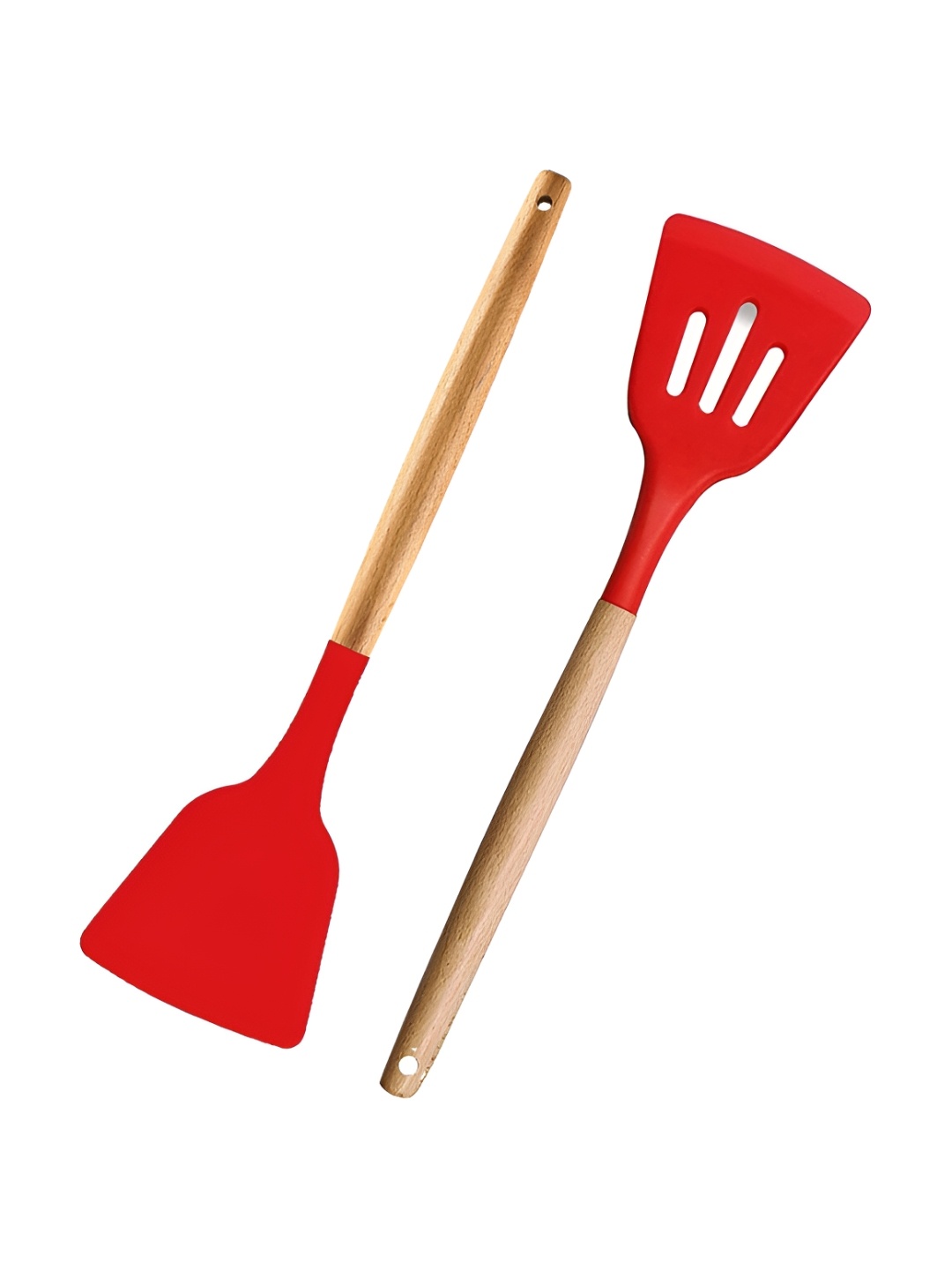 

P-Plus International Red 2 Pieces Wooden Spatulas