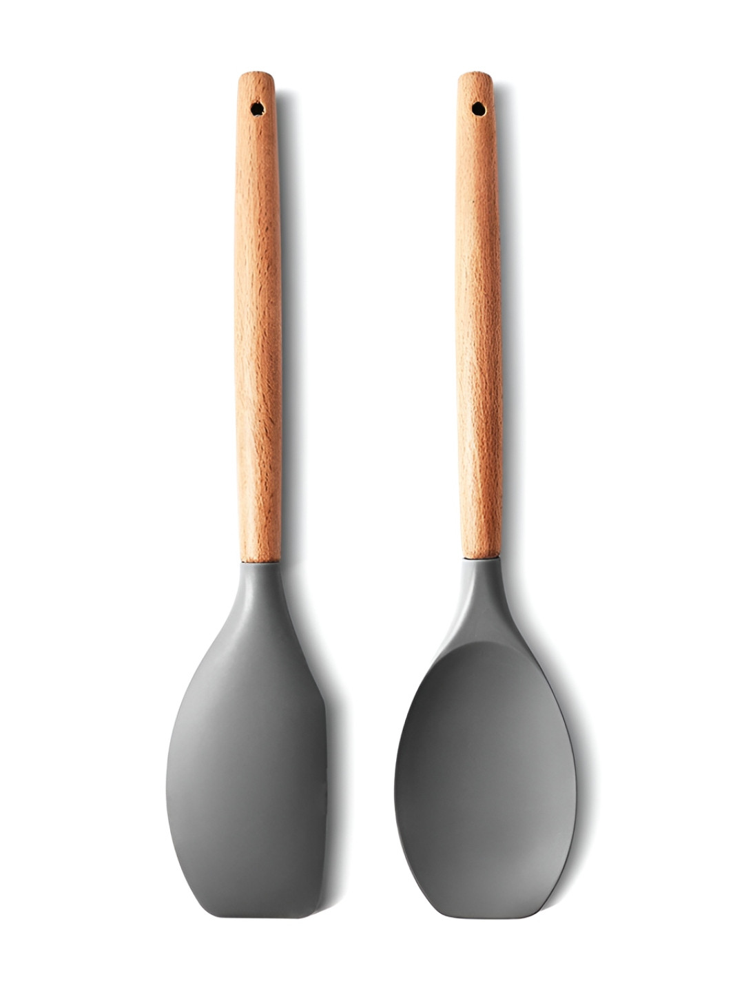 

P-Plus International Grey 2 Pieces Non-Stick Serving & Scraper Spatulas