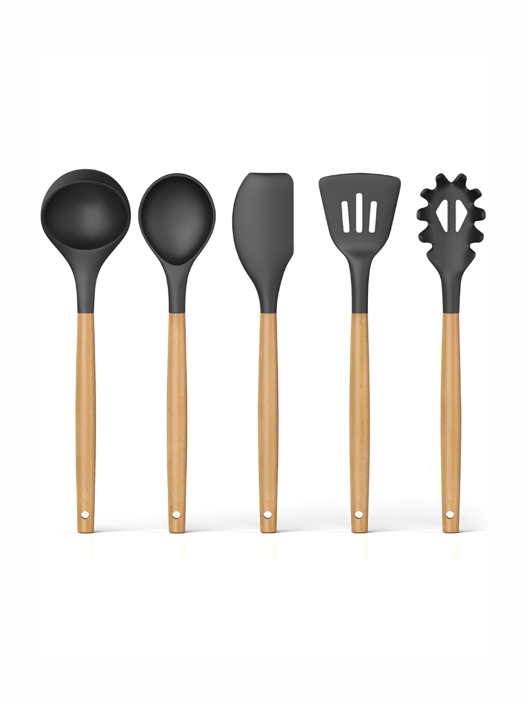 

P-Plus International Black 6 Pieces Wooden Spatula