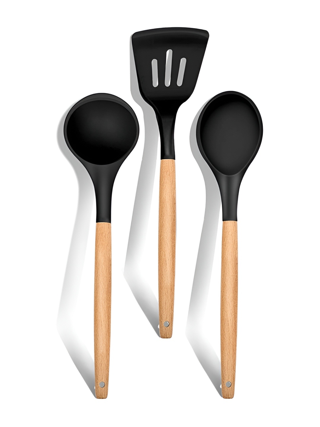 

P-Plus International Black 3 Pieces Wooden Spatulas