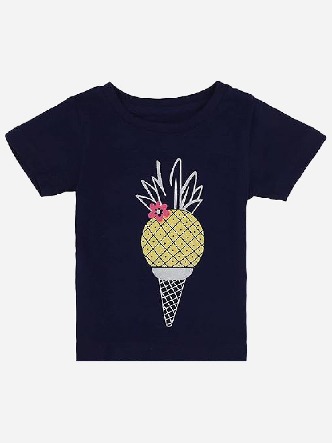 

Bodycare Girls Checked T-shirt, Navy blue