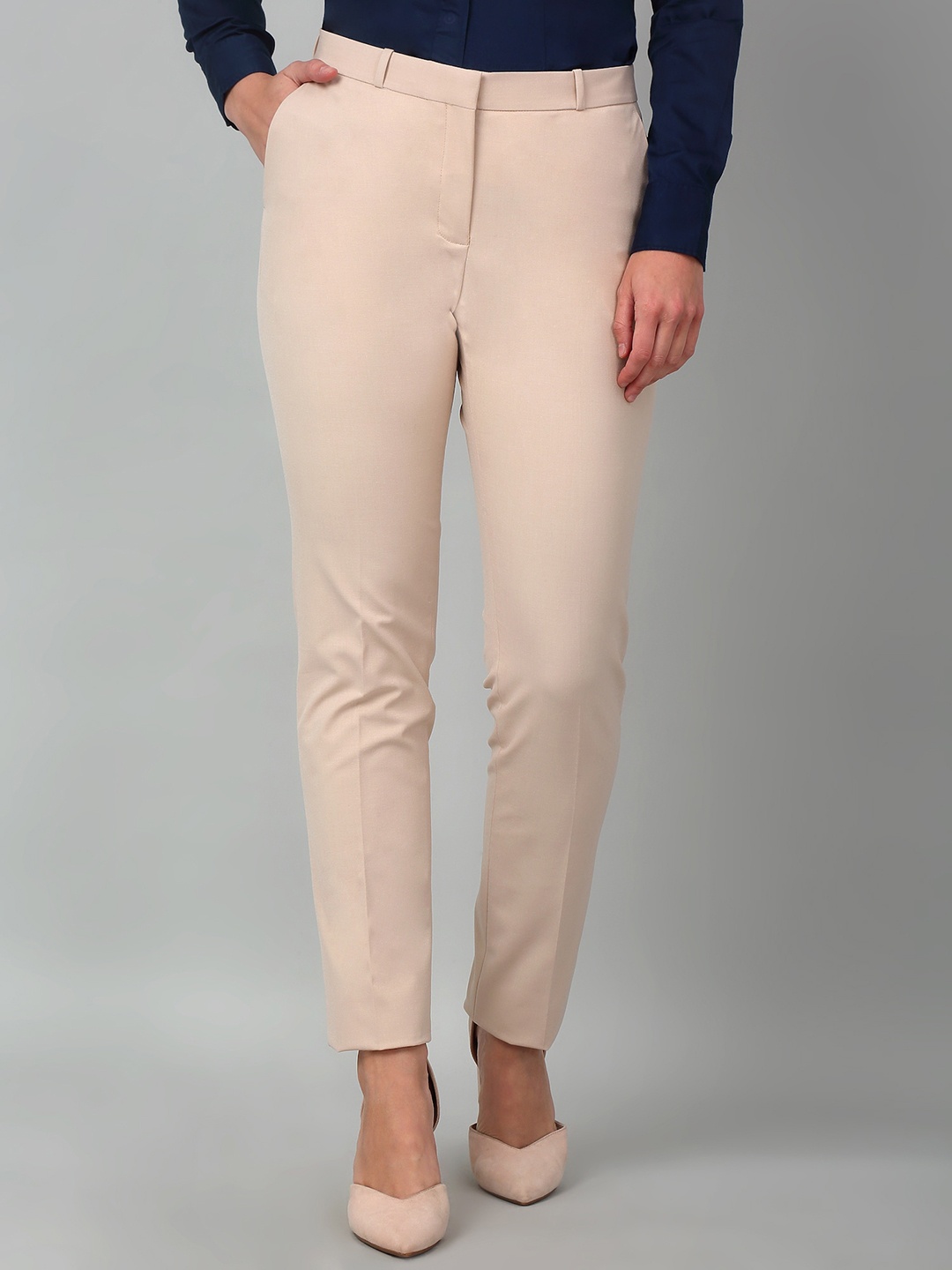

Cantabil Women Formal Trouser, Beige