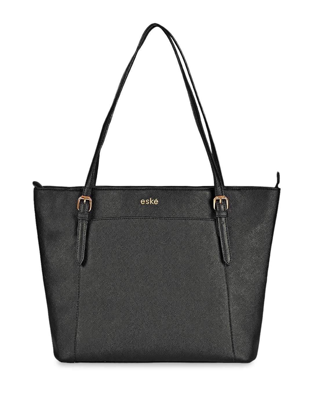 

Eske Amalia Women Textured Vegan Oversized Tote Bag, Black