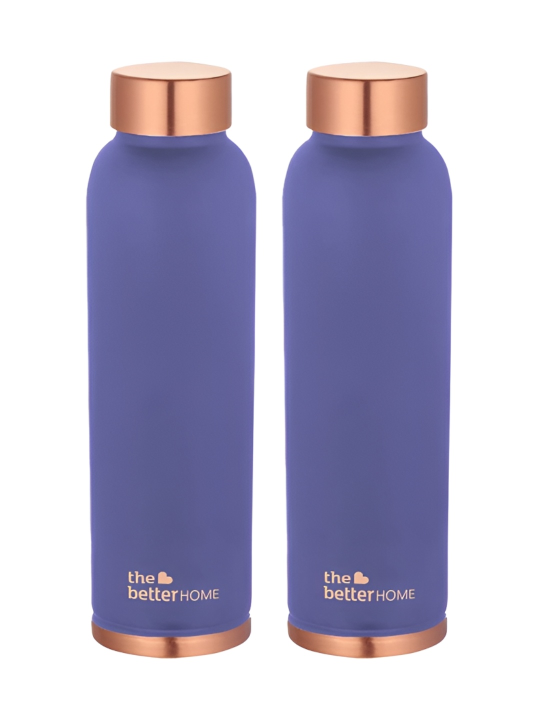 

The Better Home Purple 2 Pieces Copper Water Bottles 950 ml Each