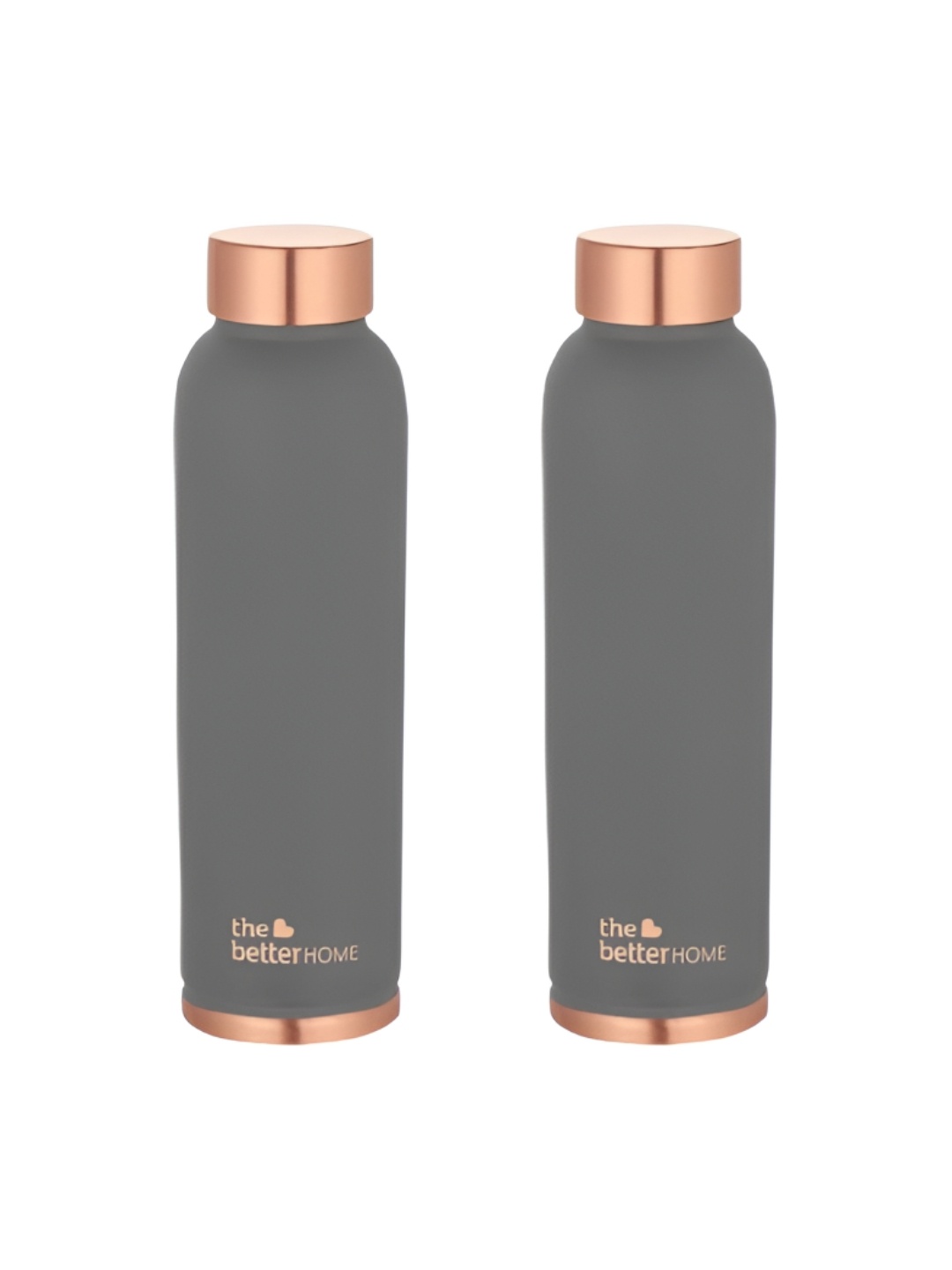 

The Better Home Grey 2 Pieces Copper Water Bottles 950 ml Each