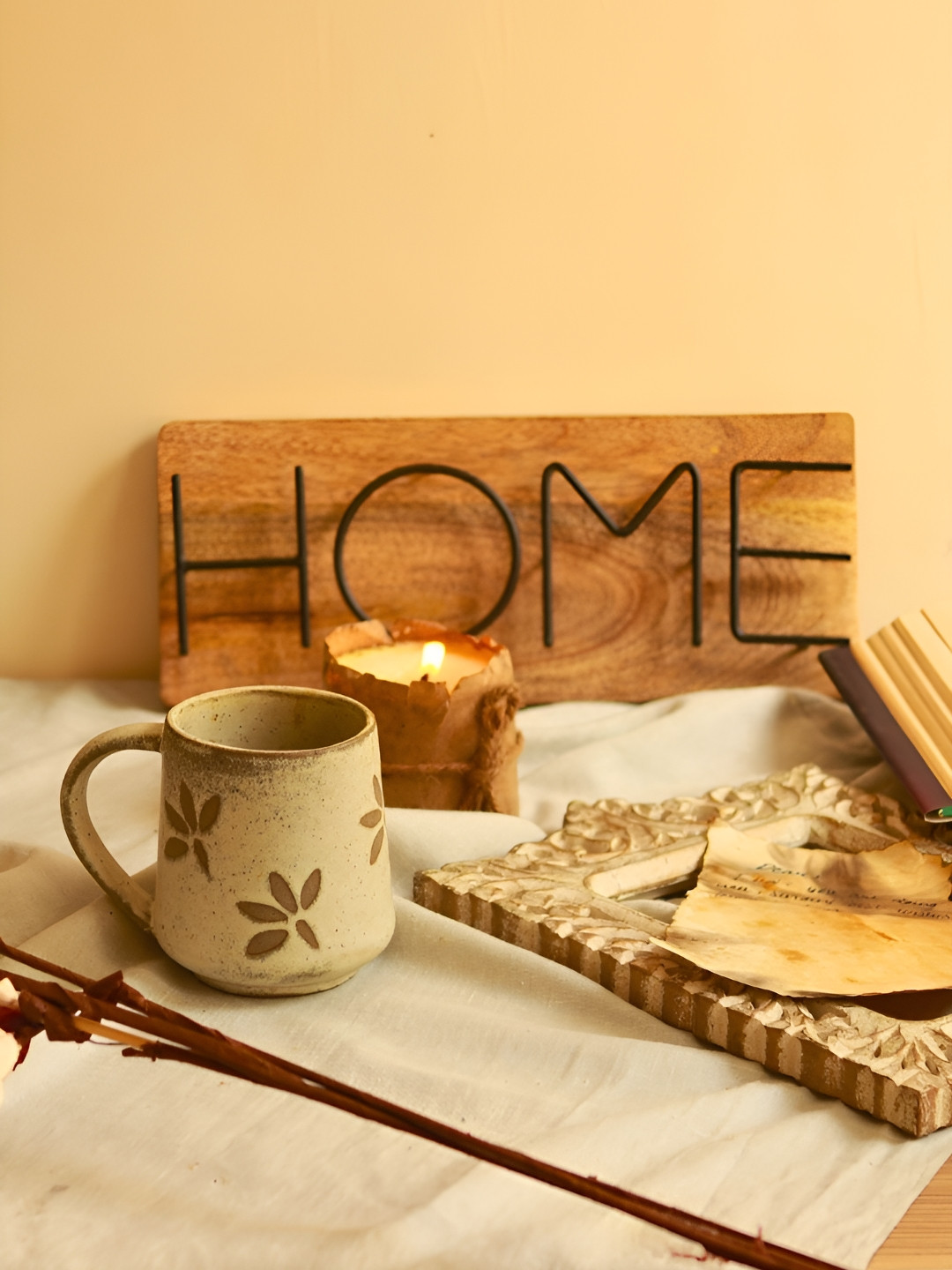 

WEAVING HOMES Brown Wooden Wall Decor
