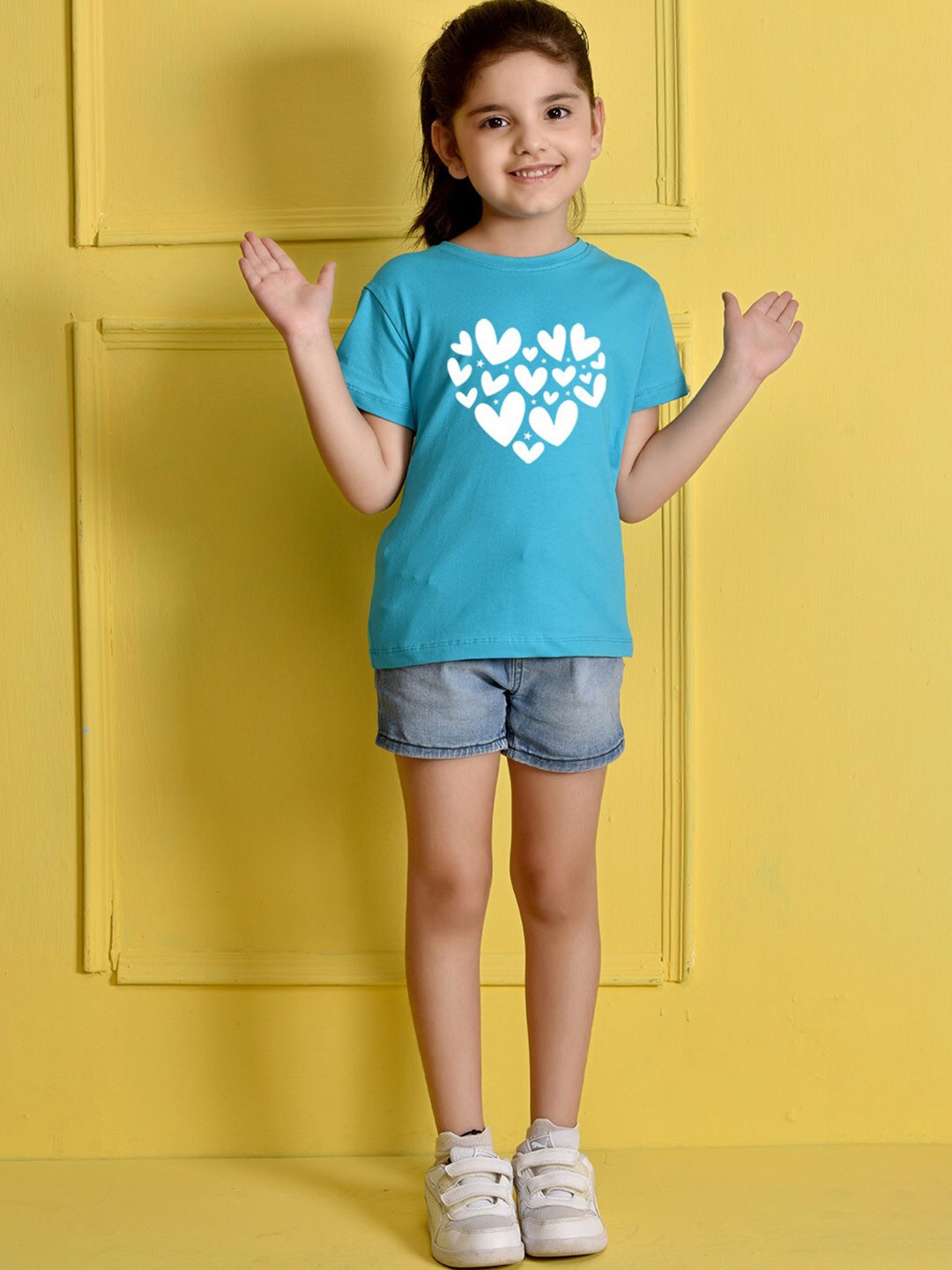 

NUSYL Girls Graphic Printed T-shirt, Blue