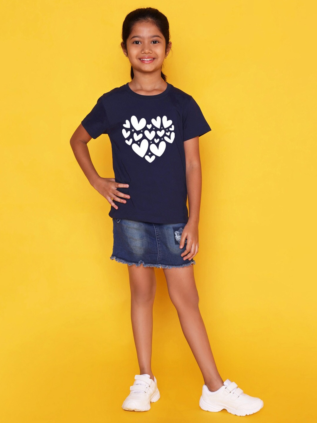 

NUSYL Girls Graphic Printed T-shirt, Blue