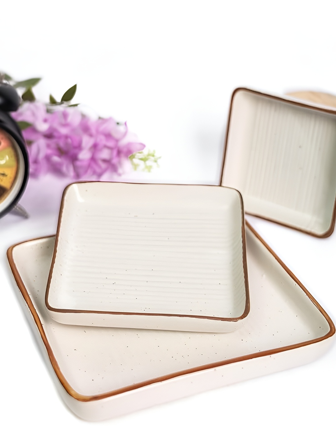 

Lupaava White 3 Pcs Dishwasher Safe Ceramic Platters