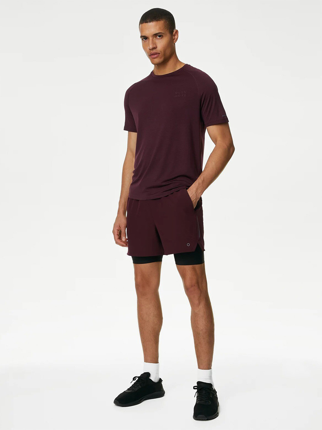 

Marks & Spencer Round Neck Sports T-shirt, Burgundy