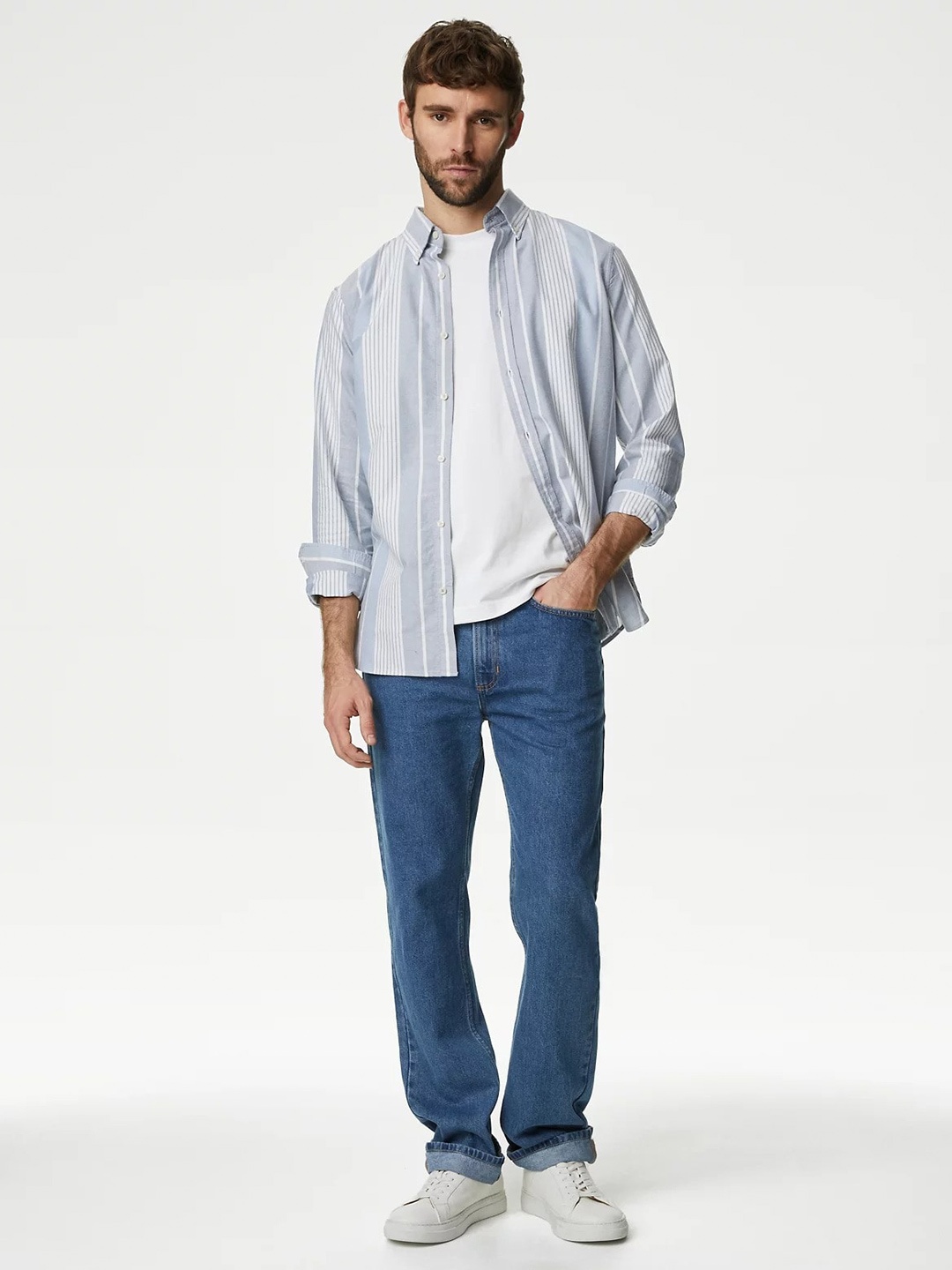 

Marks & Spencer Round Neck Pure Cotton T-shirt, White