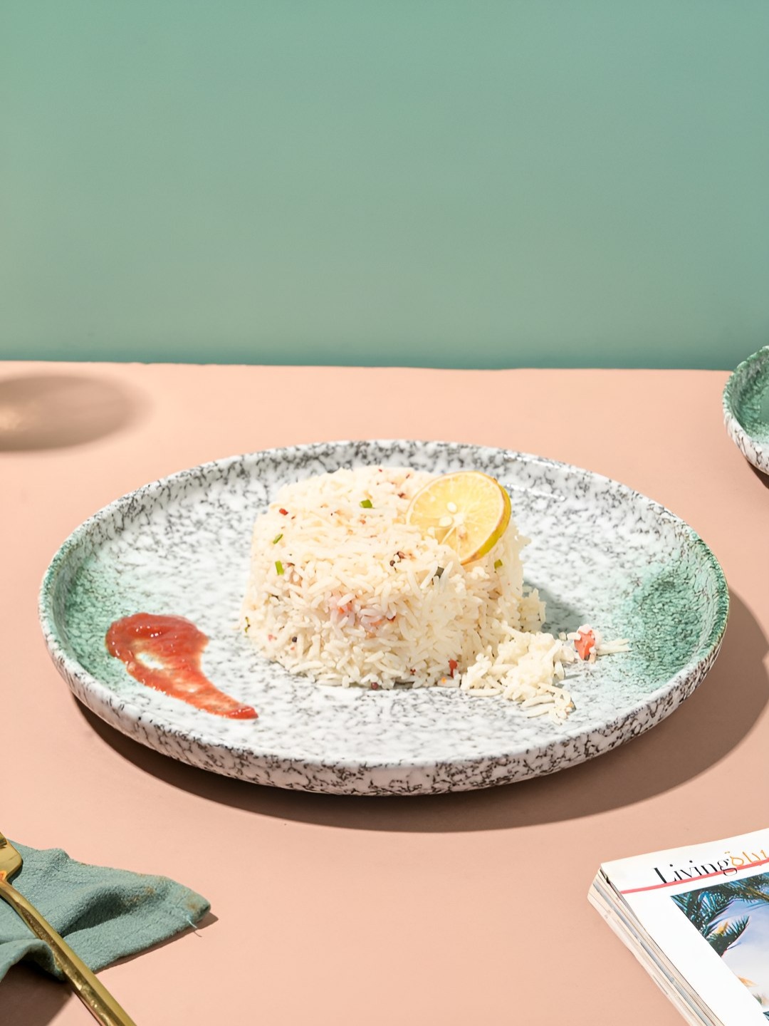

Nestasia White & Green Printed Ceramic Dinner Plate