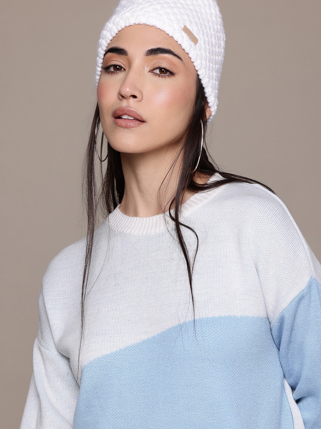

The Roadster Lifestyle Co. Colourblocked Acrylic Pullover, Blue