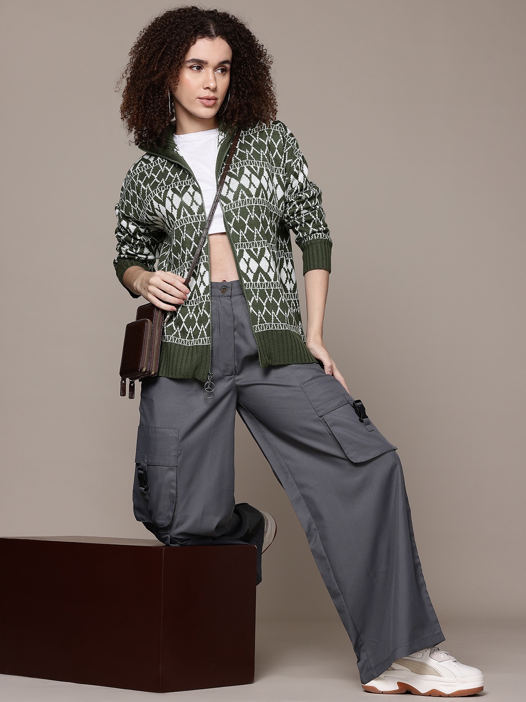 

The Roadster Lifestyle Co. Geometric Sweater, Olive