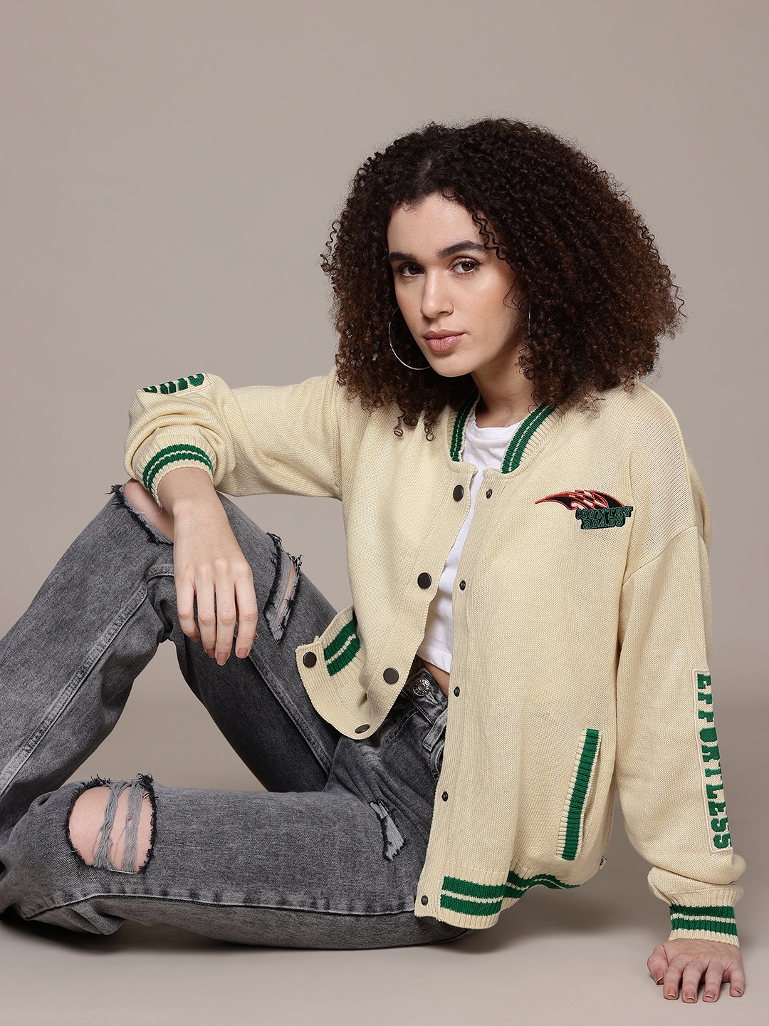 

The Roadster Lifestyle Co. Typography Sweater, Cream