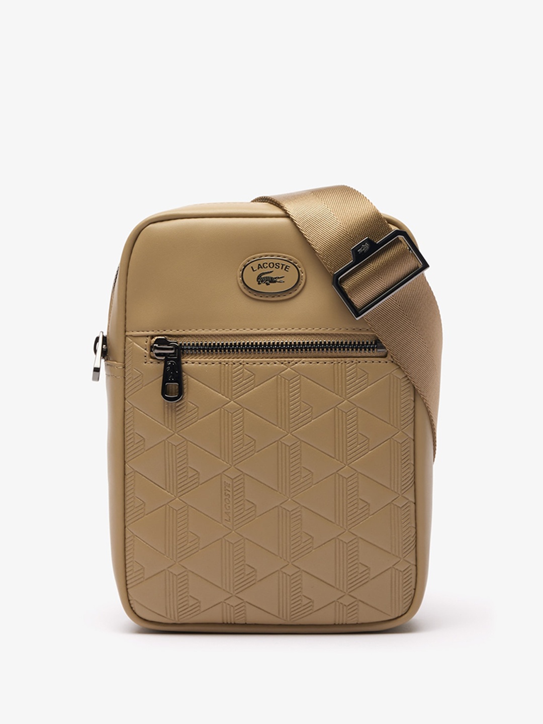 

Lacoste Textured Sling Bag, Brown