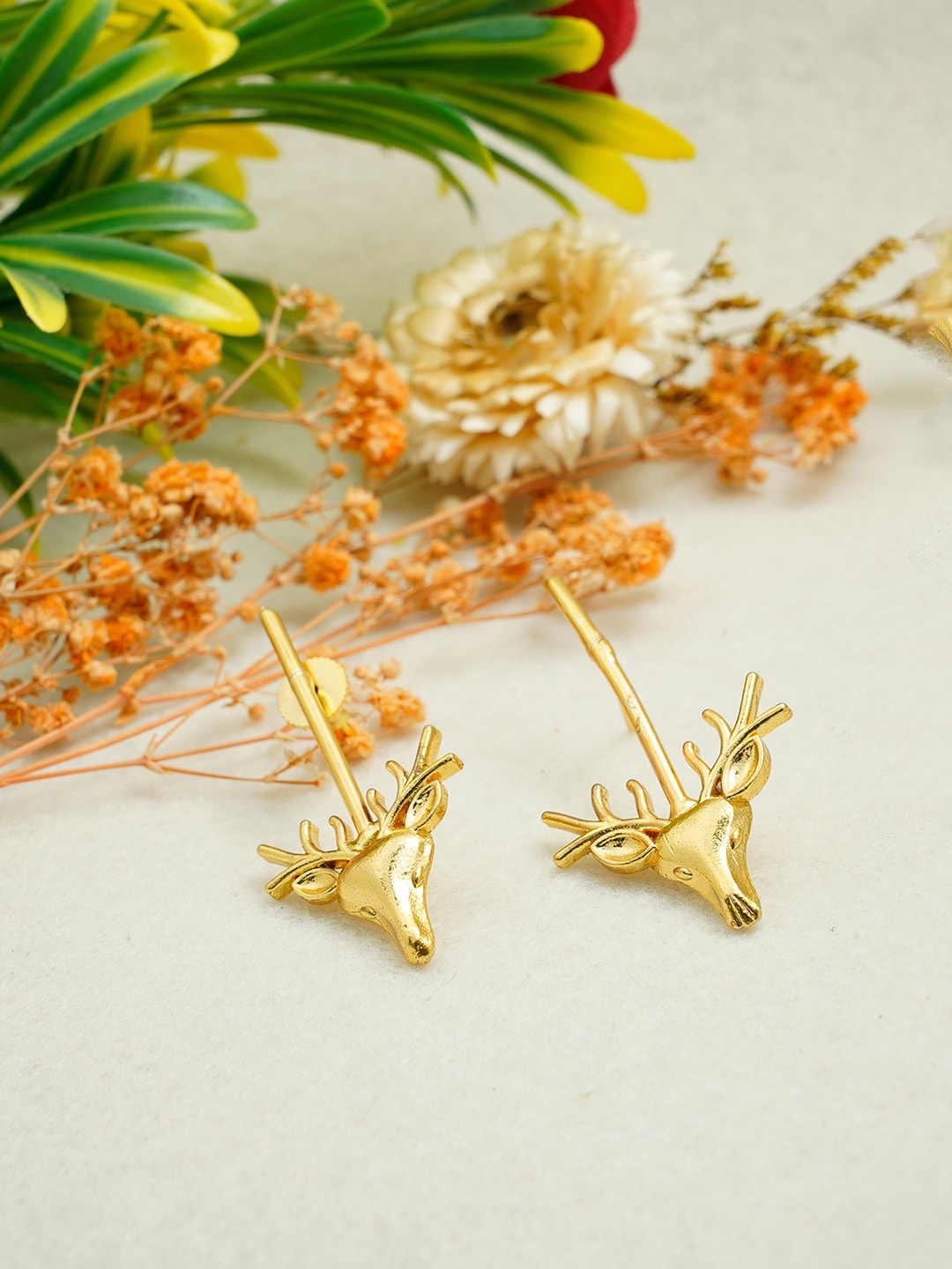 

VIRAASI Gold-Plated Contemporary Studs Earrings