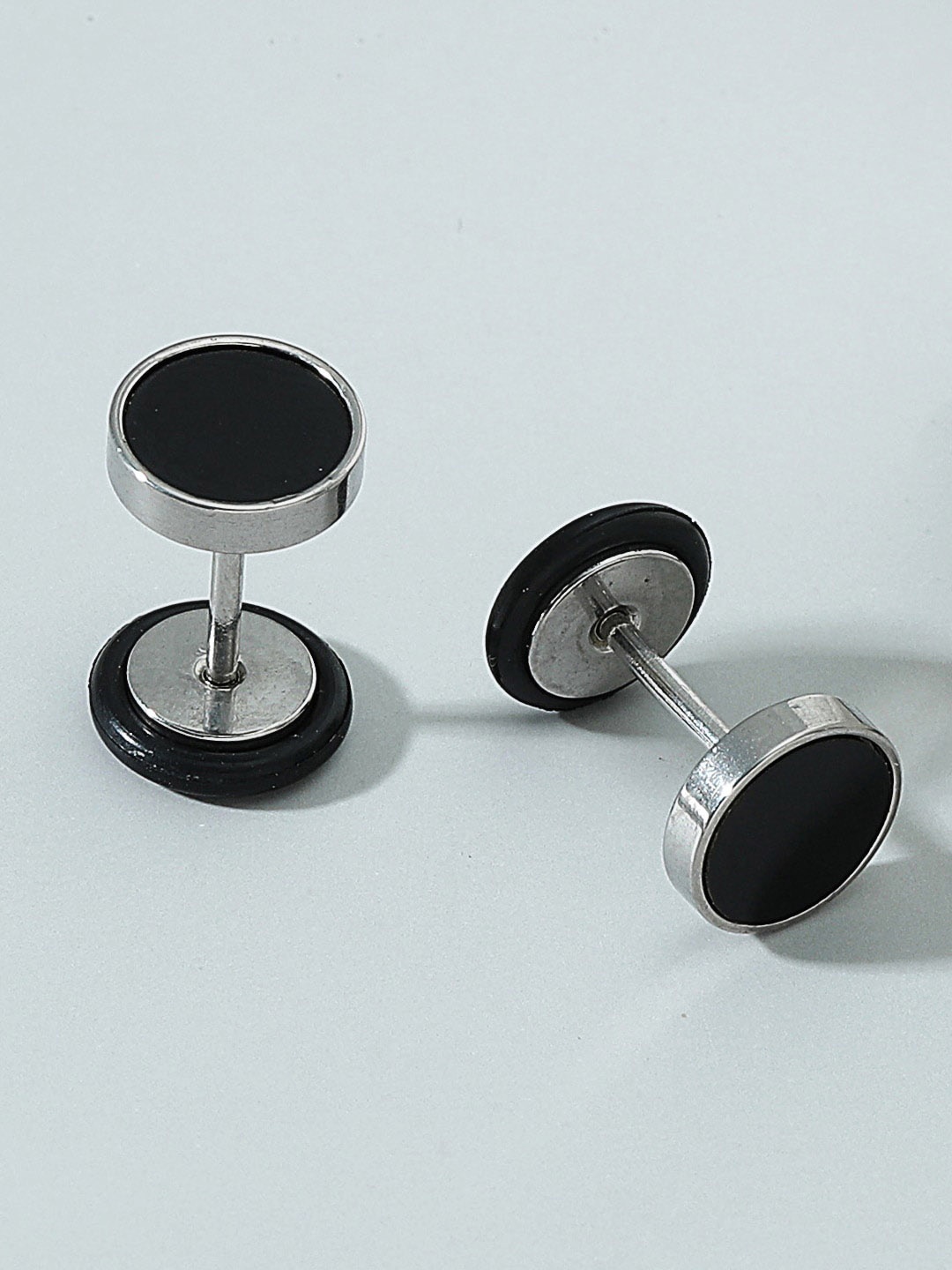 

VAGHBHATT Stainless Steel Classic Studs Earrings, Silver