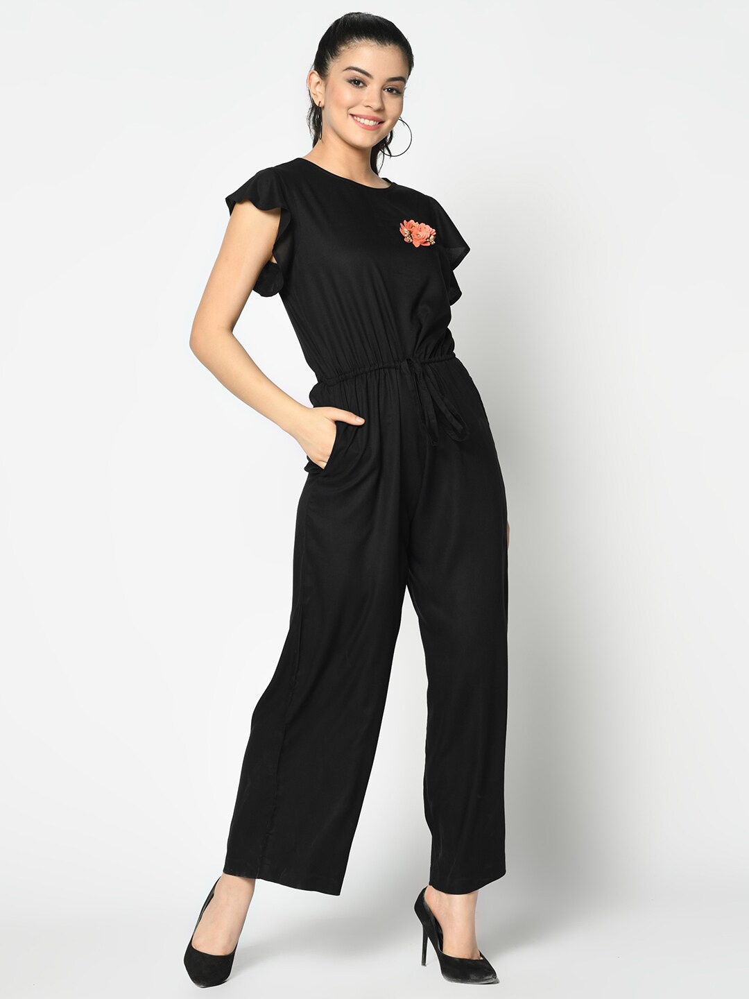 

SQew Flared Basic Jumpsuit, Black