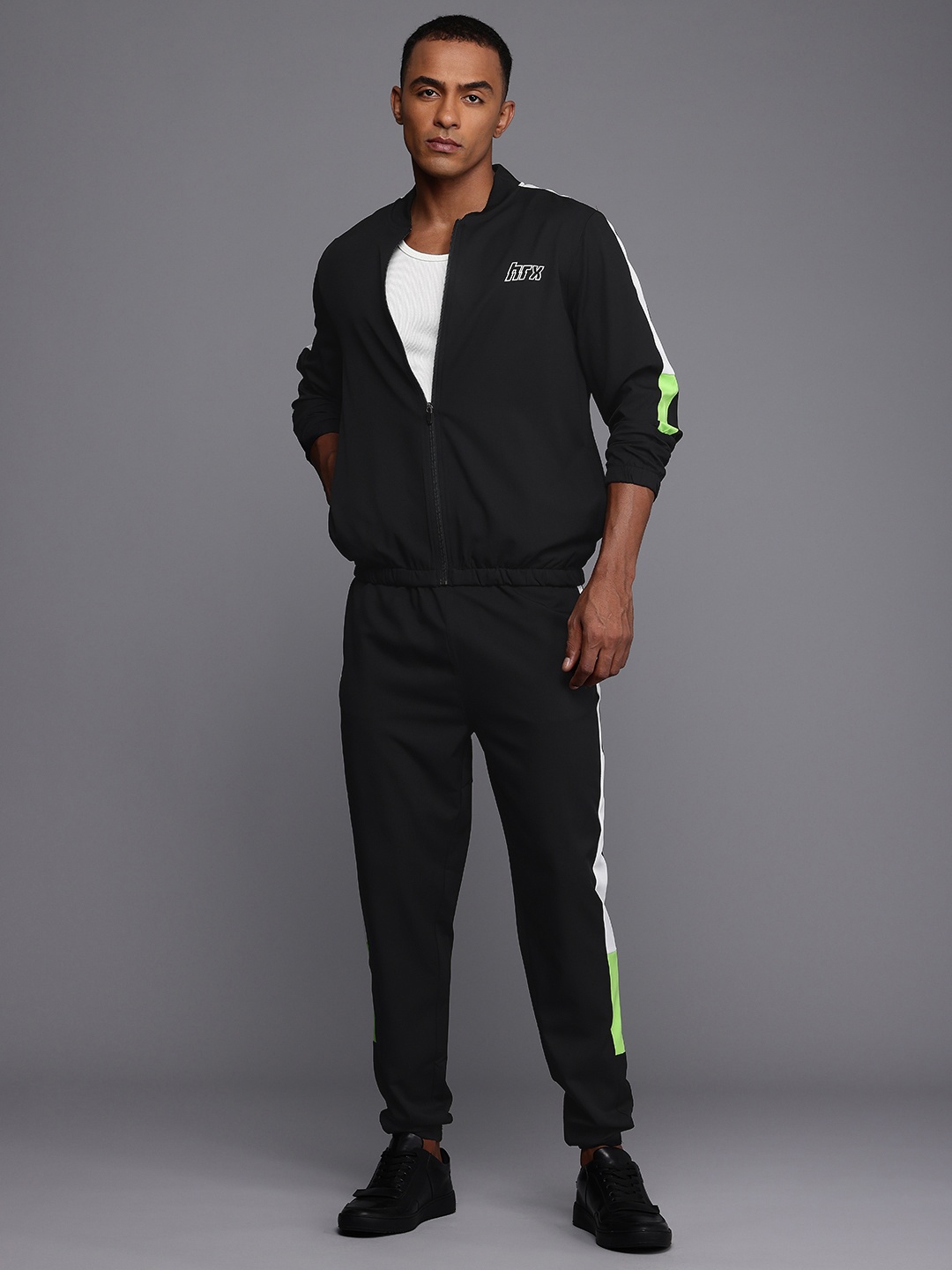 

HRX by Hrithik Roshan Men Rapid-Dry Antimicrobial Finish Lifestyle Tracksuits, Black