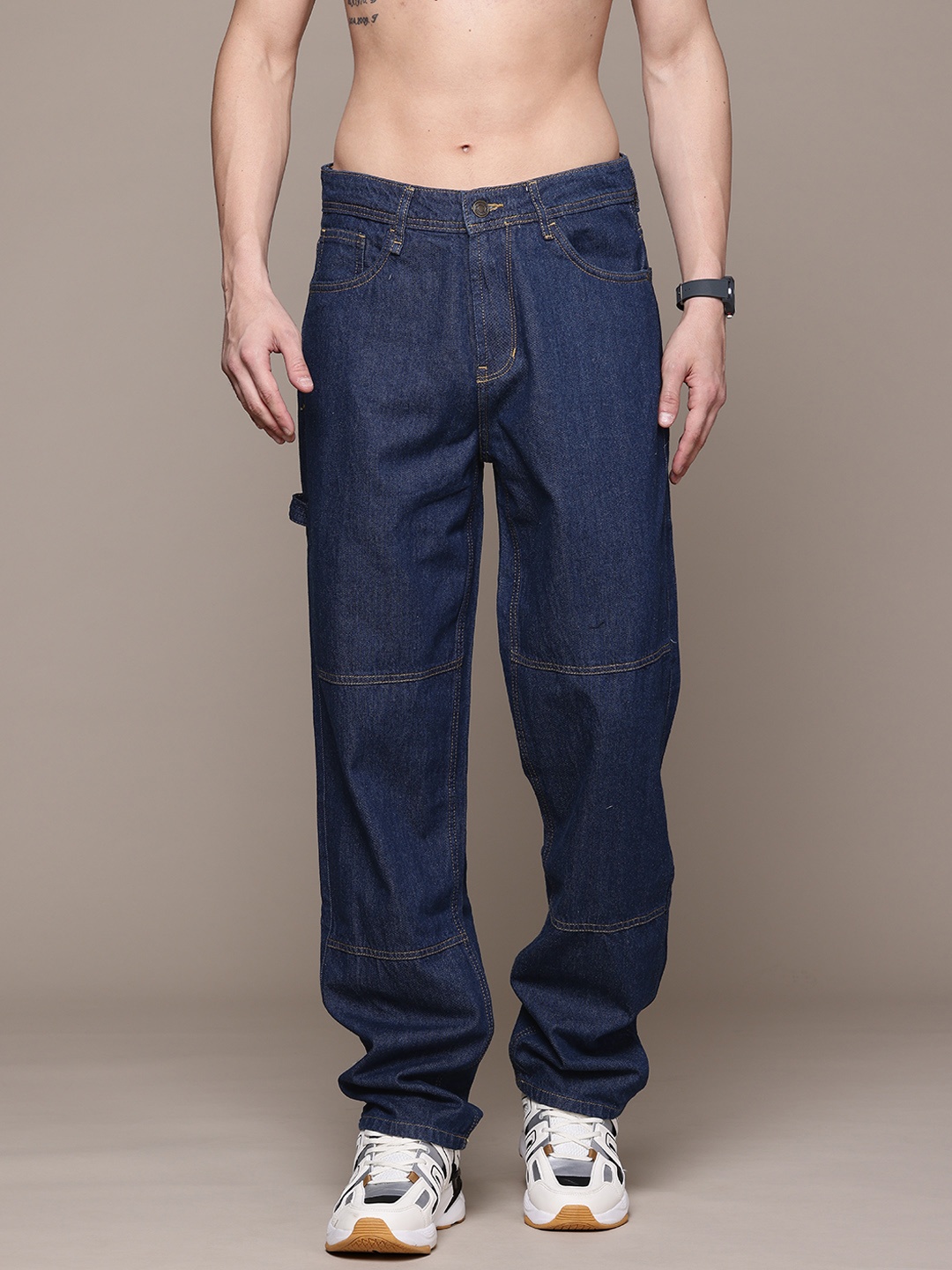 

The Roadster Lifestyle Co. Men Straight Fit Jeans, Navy blue