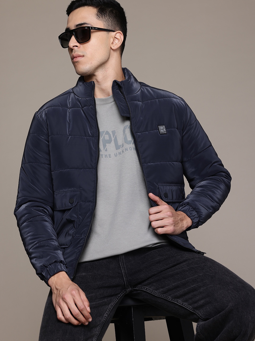 

The Roadster Lifestyle Co. Puffer Jacket, Navy blue