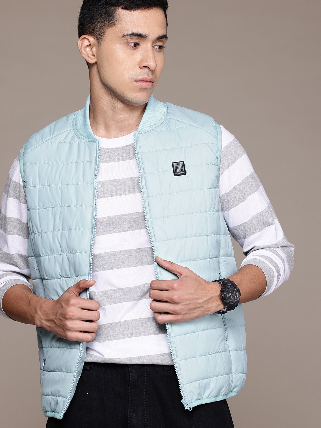 

The Roadster Lifestyle Co. Quilted Padded Gilet Jacket, Blue