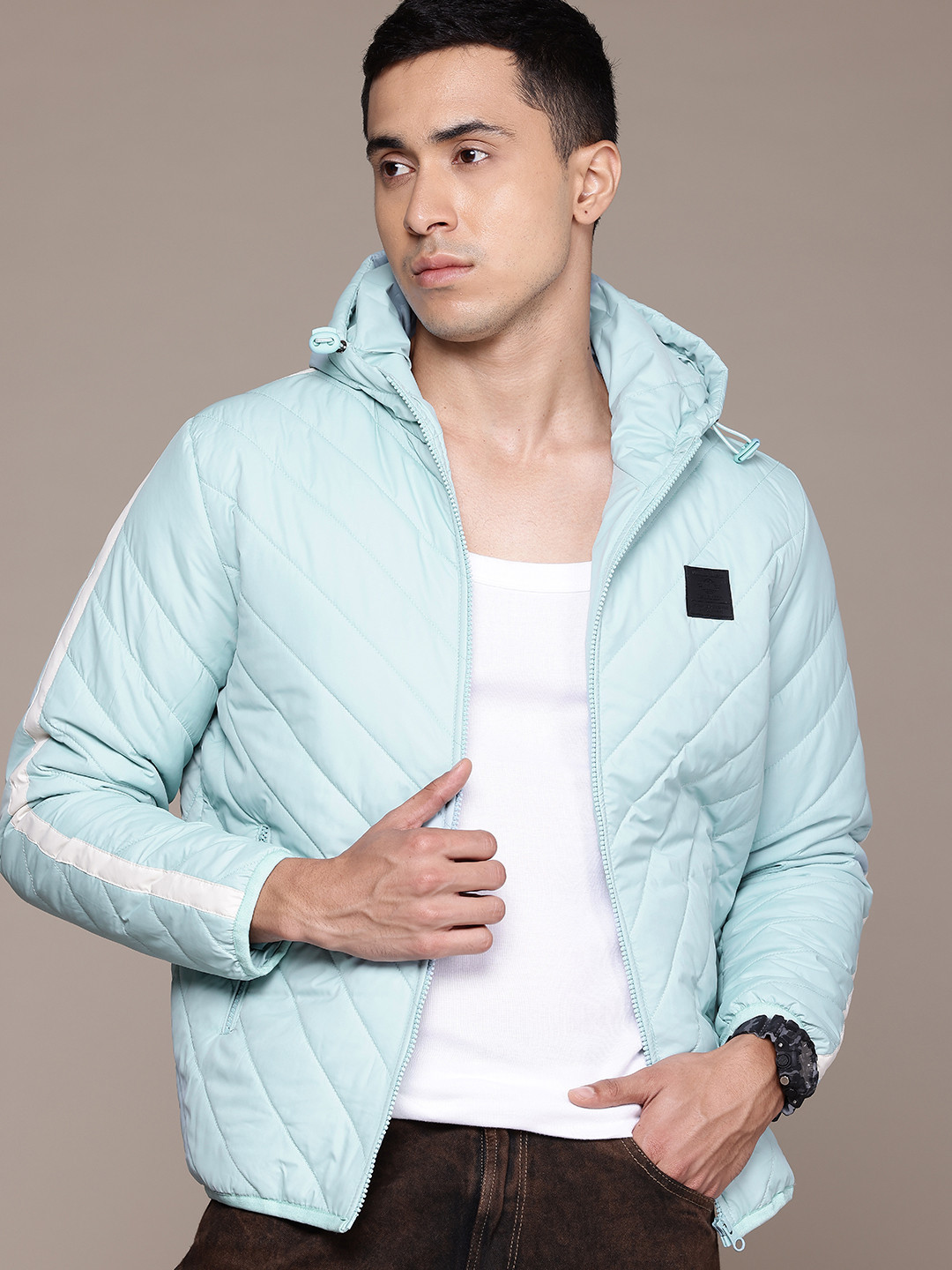 

The Roadster Lifestyle Co. Quilted Hooded Padded Jacket, Blue