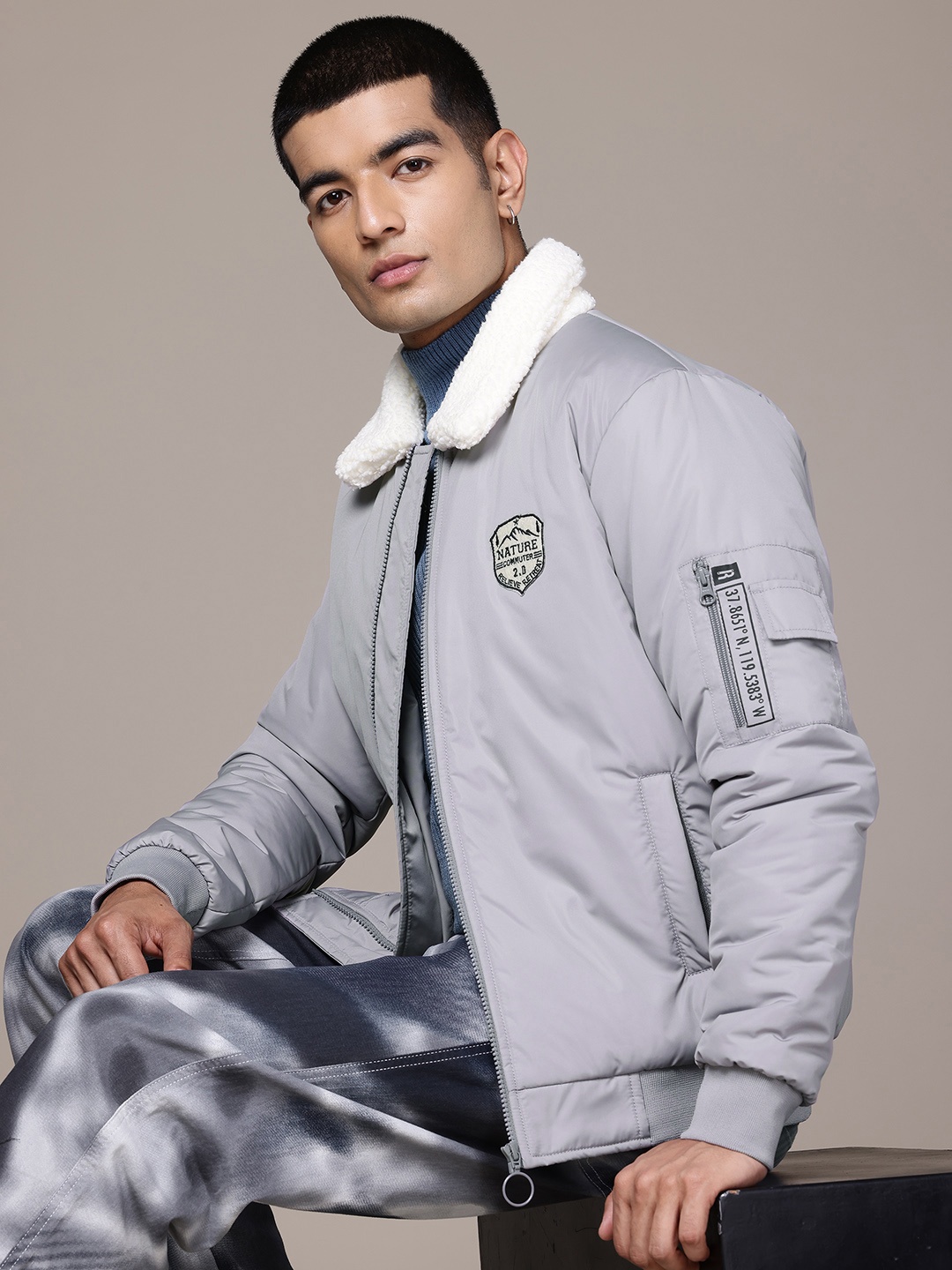 

The Roadster Lifestyle Co. Regular Padded Jacket, Grey