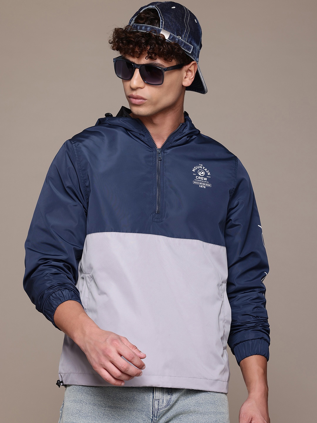 

The Roadster Lifestyle Co. Colourblocked Tailored Jacket, Blue