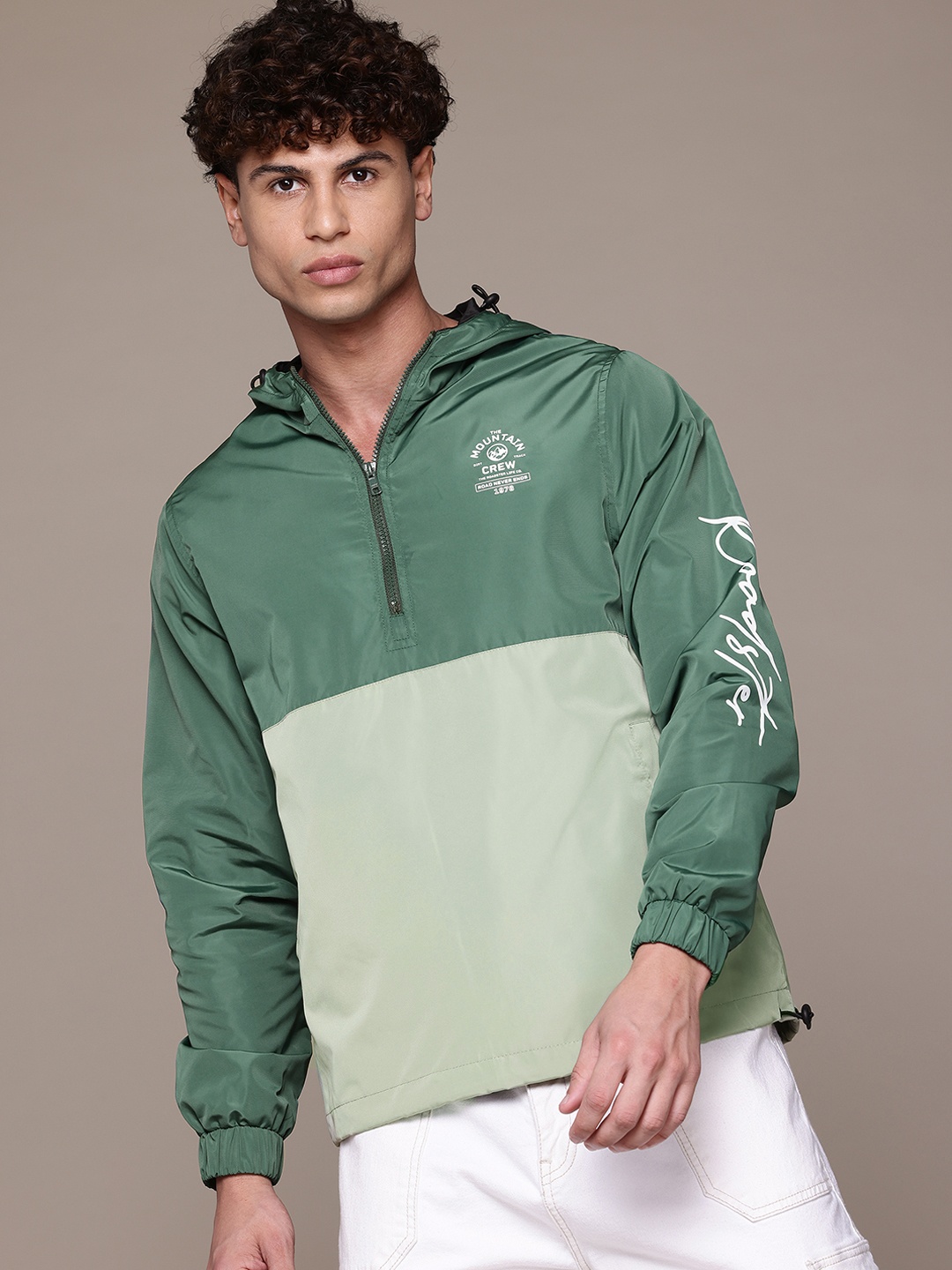 

The Roadster Lifestyle Co. Colourblocked Tailored Jacket, Green