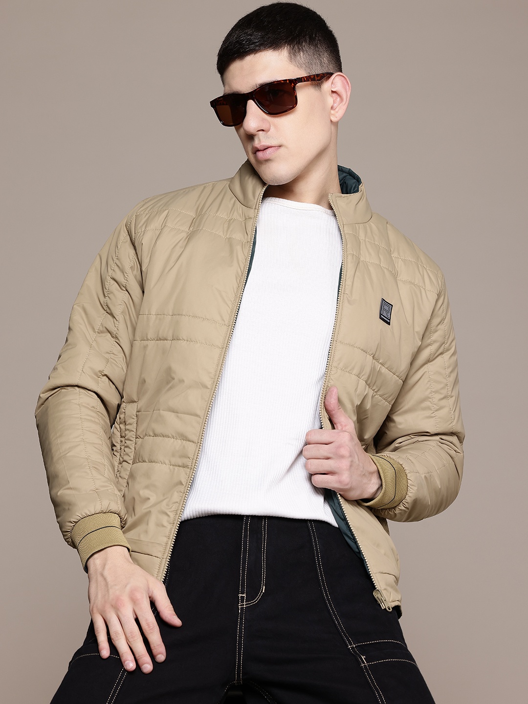 

The Roadster Lifestyle Co. Reversible Padded Jacket, Beige