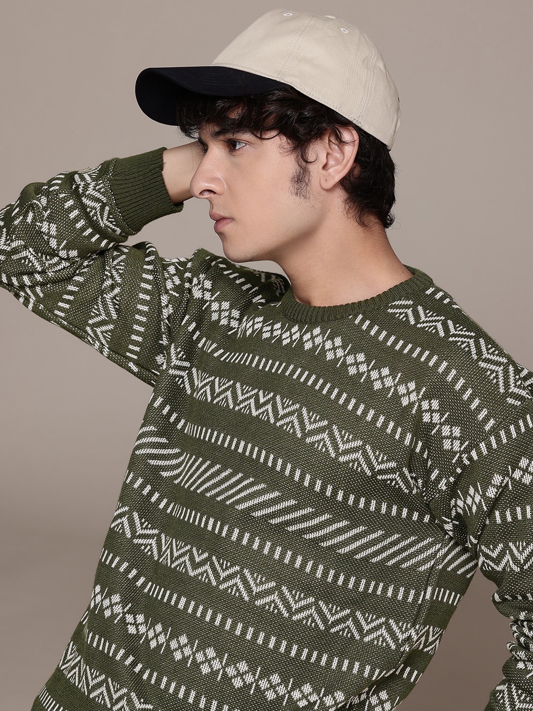 

The Roadster Lifestyle Co. Fair Isle Pullover, Olive