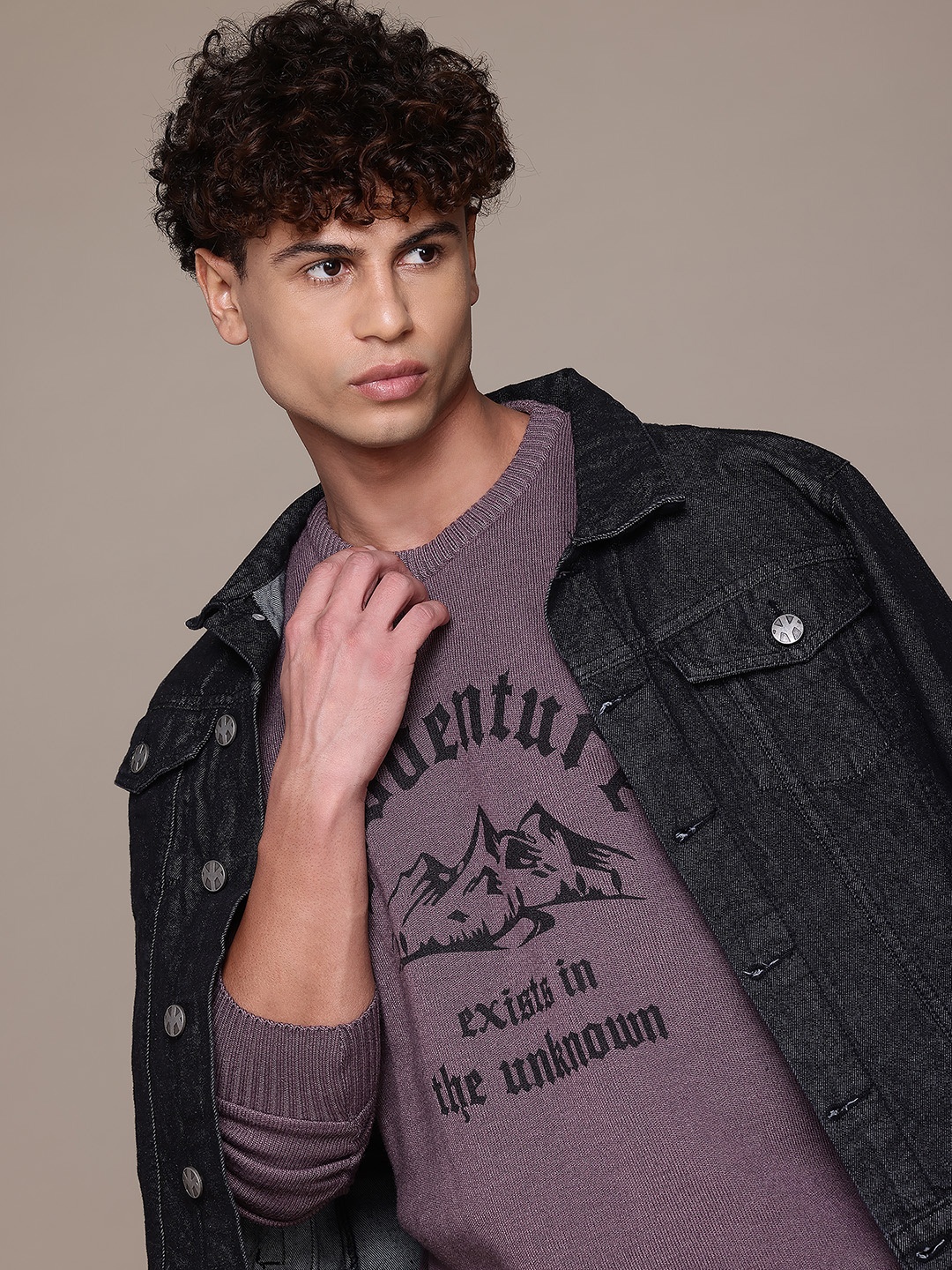 

The Roadster Lifestyle Co. Typography Design Pullover, Purple