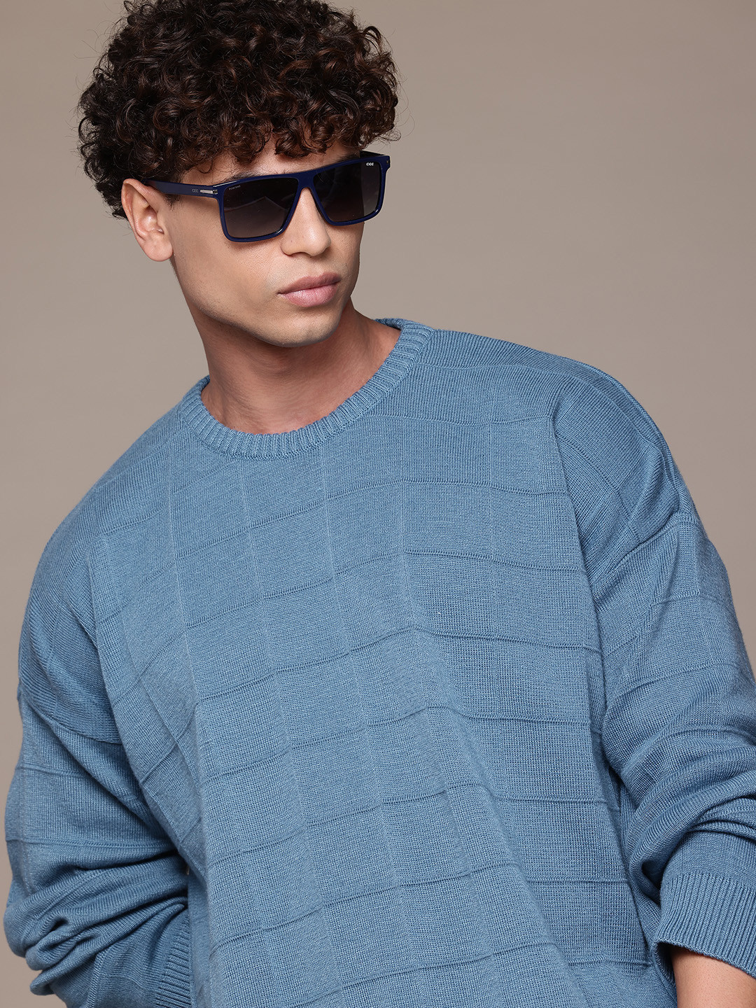 

The Roadster Lifestyle Co. Self-Checked Pullover, Blue