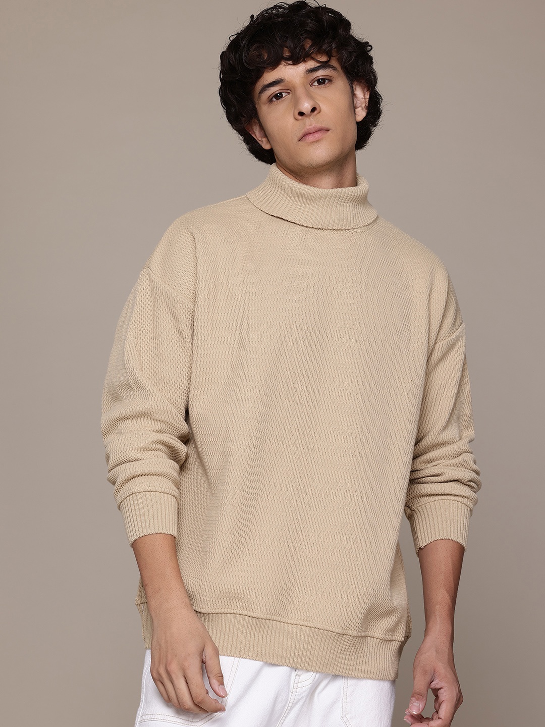 

The Roadster Lifestyle Co. Textured Pullover, Beige