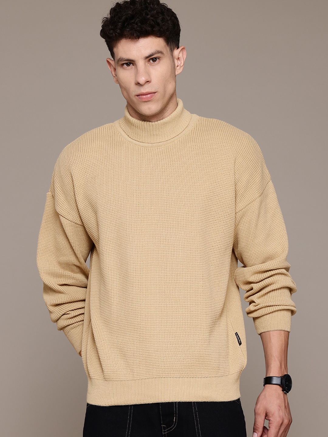 

The Roadster Lifestyle Co. Drop-Shoulder Pullover, Beige