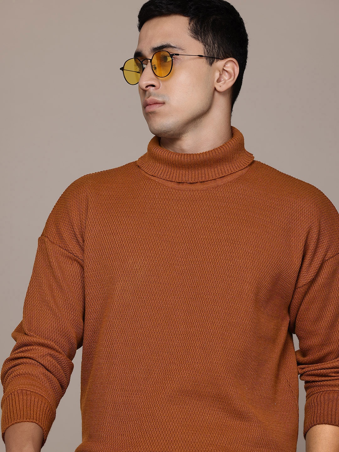 

The Roadster Lifestyle Co. Textured Pullover, Brown